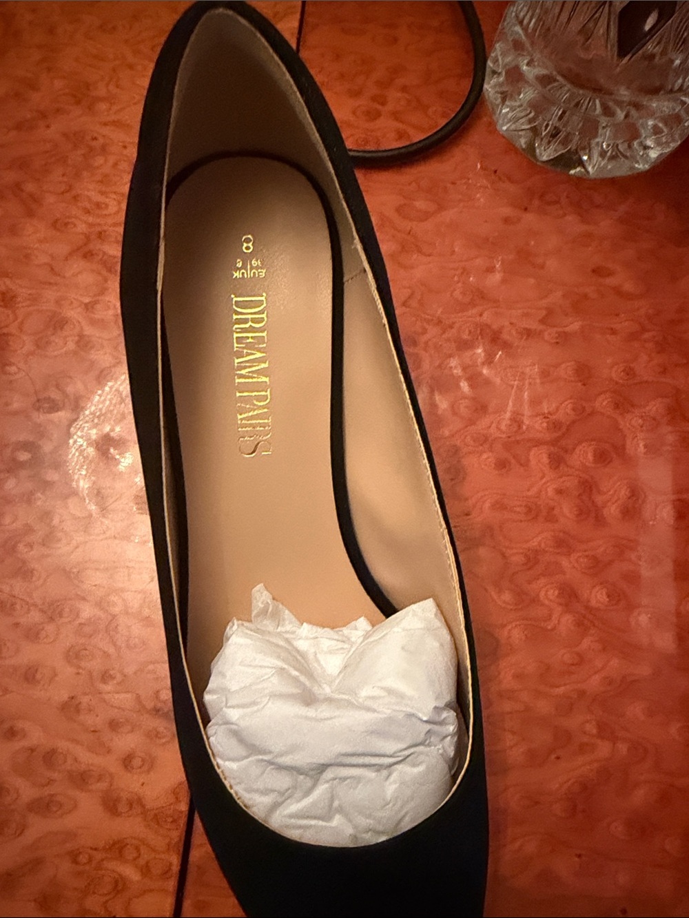 Dream Pairs Black Women's Classic Round-Toe Ballet with one inch heel
